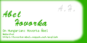 abel hovorka business card